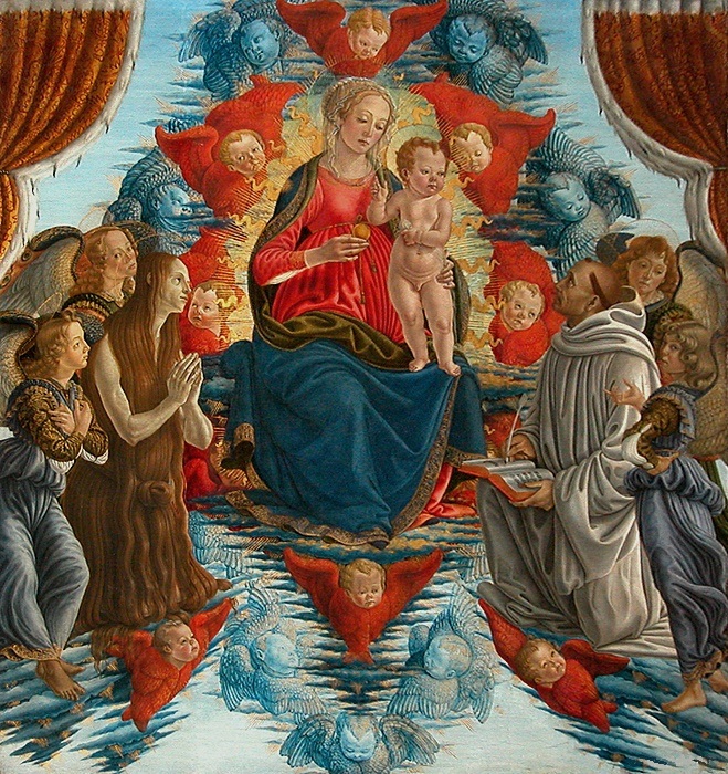 Botticini. Glorious Madonna. ca. 1485. Louvre