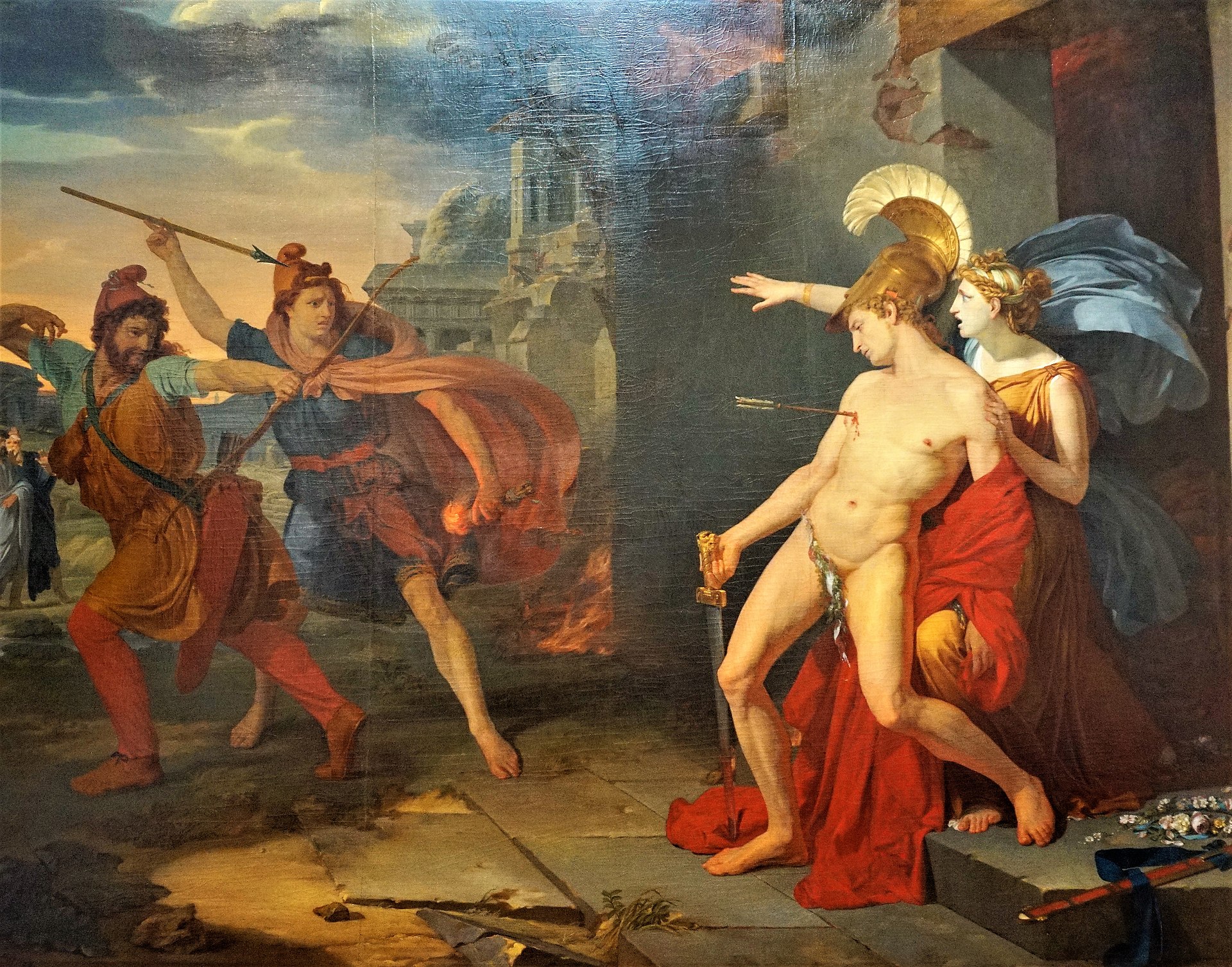 Alkibiades the Death of by Philippe Chery 1791. Musee des Beaux Arts La Rochelle