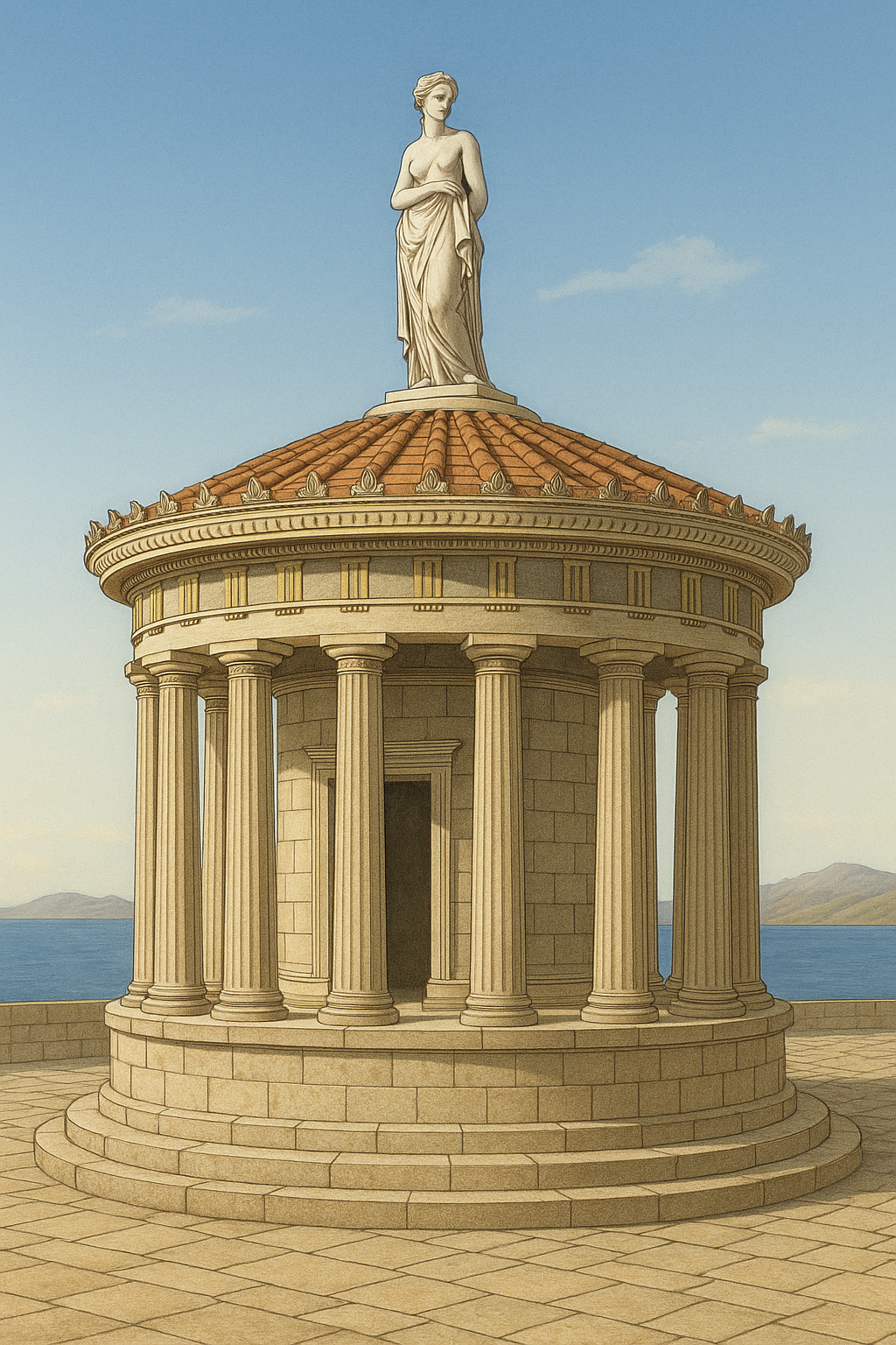 Aphrodite Temple of at Knidos. ChatGPT