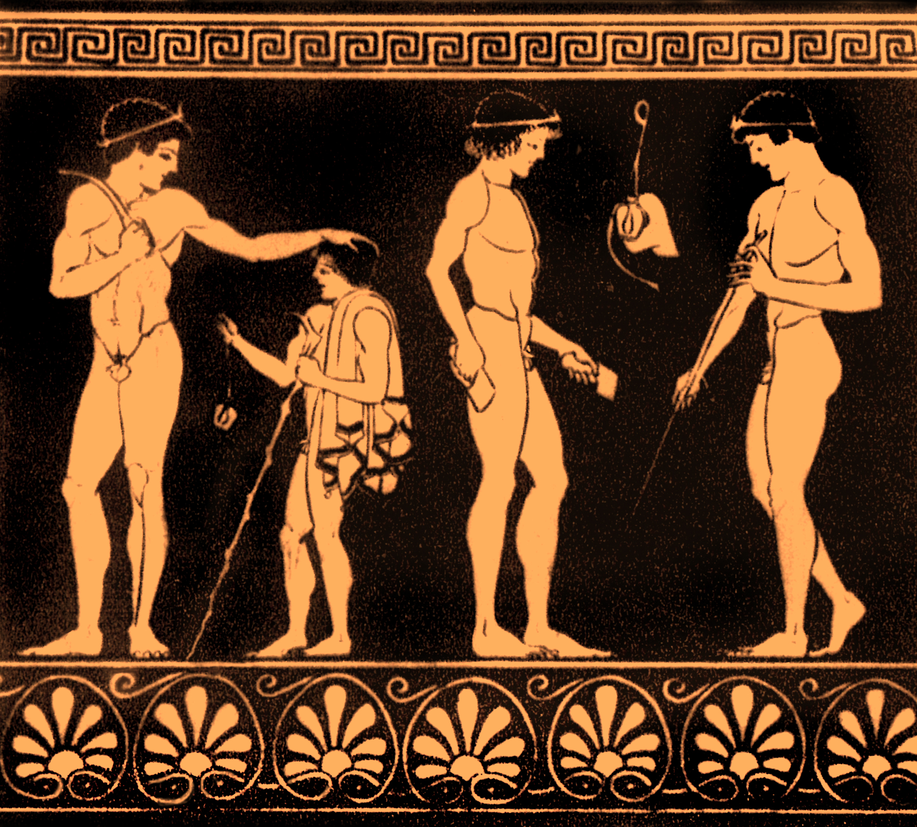 Athletes 01c. Boys in the palaistra nmk