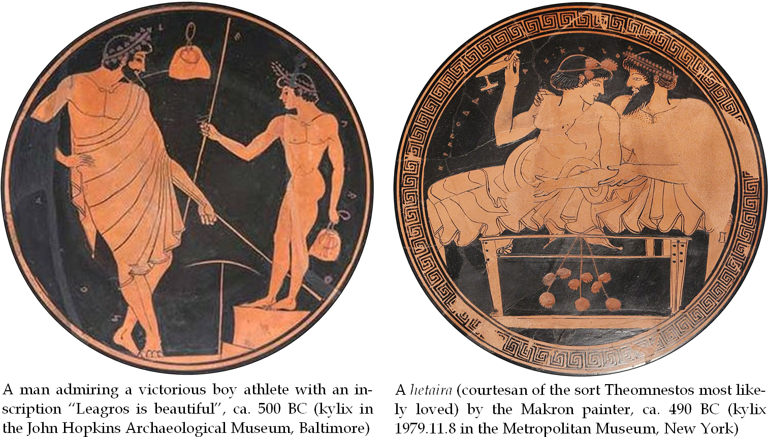Baltimore. John Hopkins AM. B5 int. Attic kylix ca. 500 hetaira and client