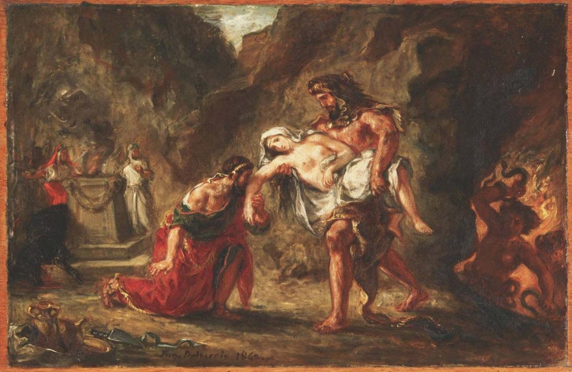 Delacroix Eugene. Herakles and Alkestis. 1862