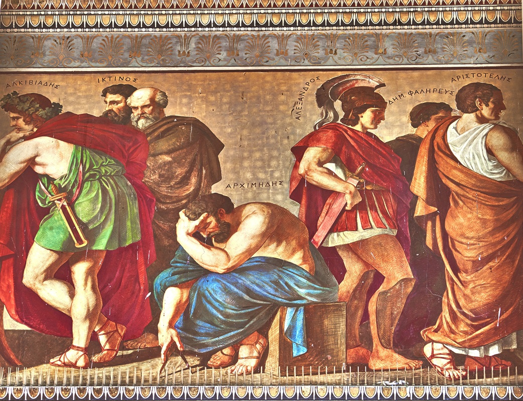 Demetrios Phaleron in Univ. of Athens mural by Carl Rahl U