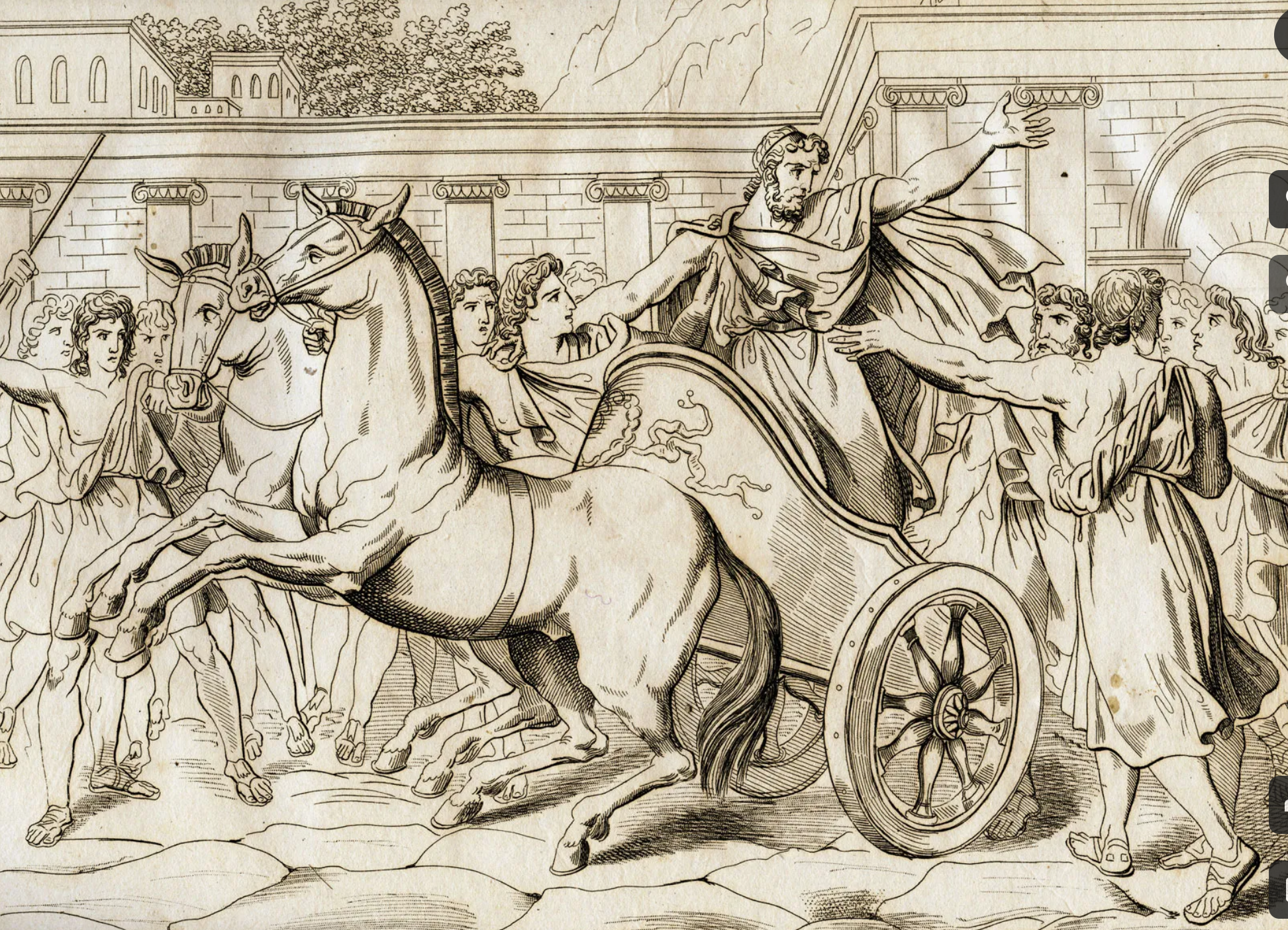 Peisistratos. engraving 1832
