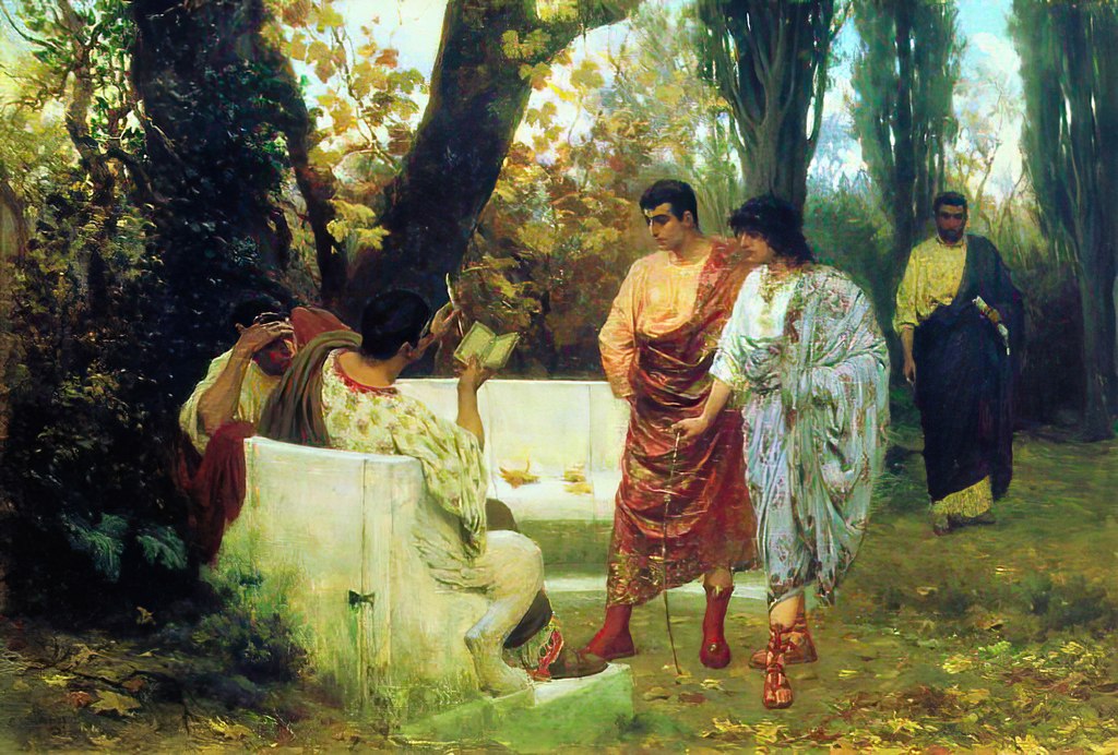 Bakalowicz Stefan. Catullus reading to his friends 1885