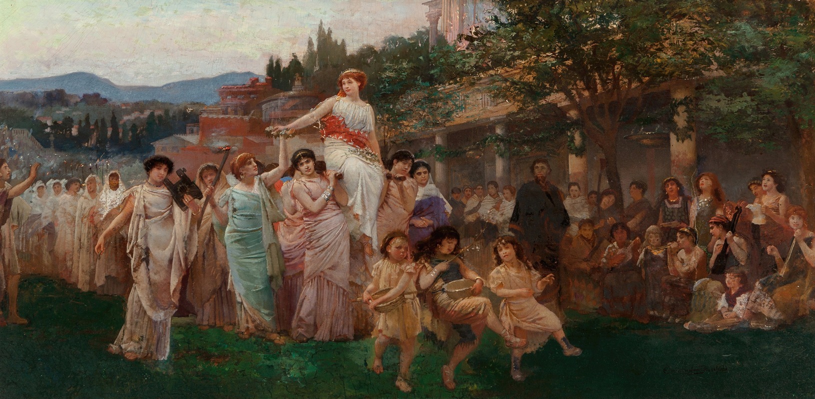 Blashfield Edwin Howland. A Roman Wedding Procession