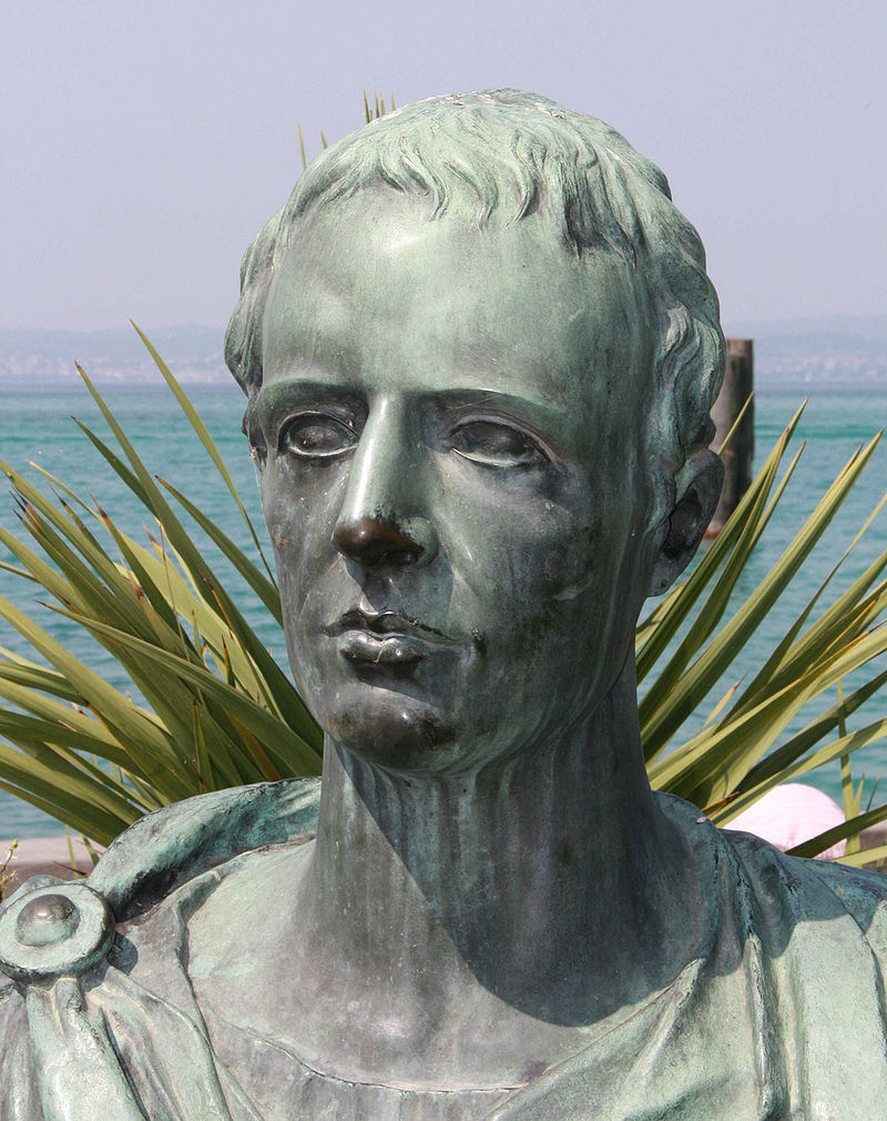 Catullus bust at Sirmio on L. Garda nr. Verona 1935