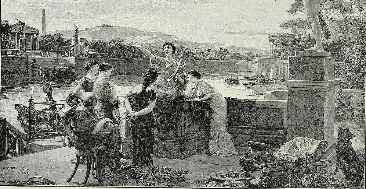 Catullus reciting one of his poems to a small assembly in his villa in Sermio 1900