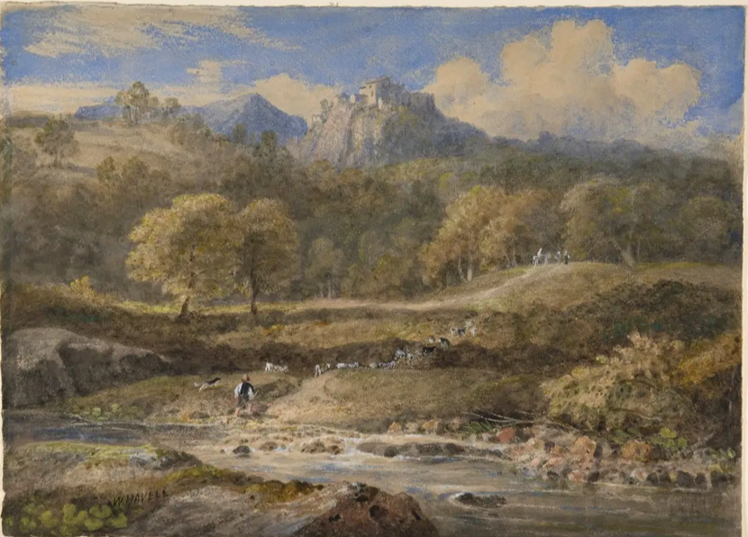 Horaces Villa at Licenza by Wm. Havell 1828 9. NY Metropolitan