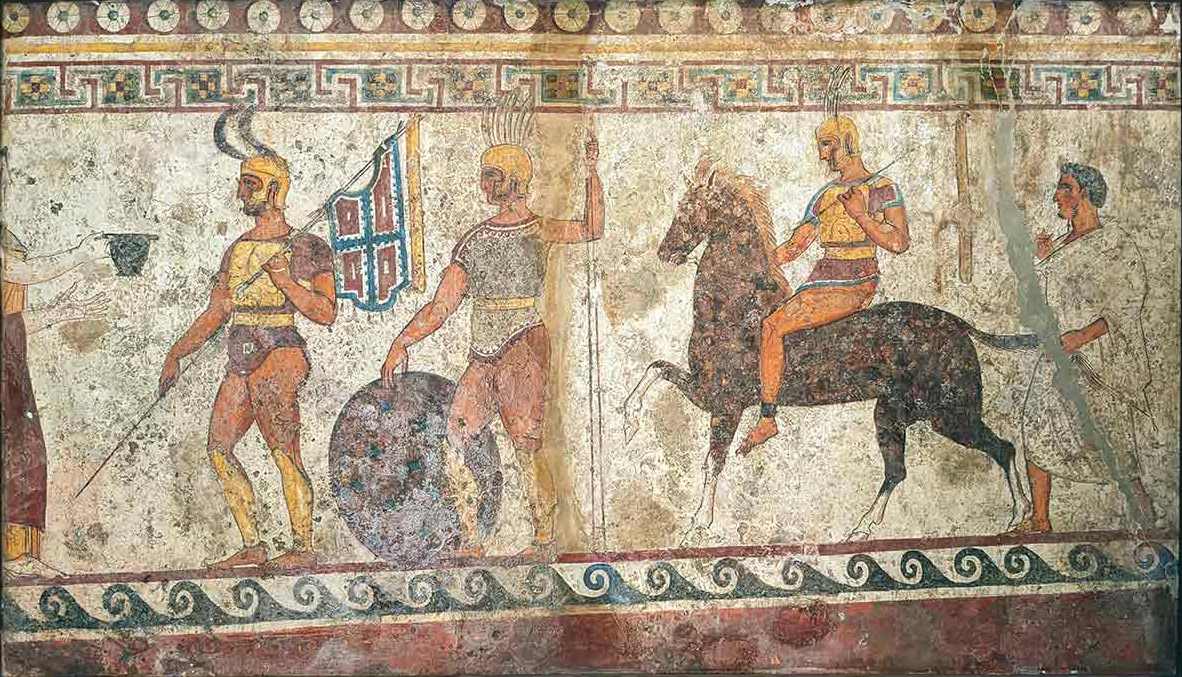 Samnite warriors ca.330. fresco from a tomb at Nola dtl