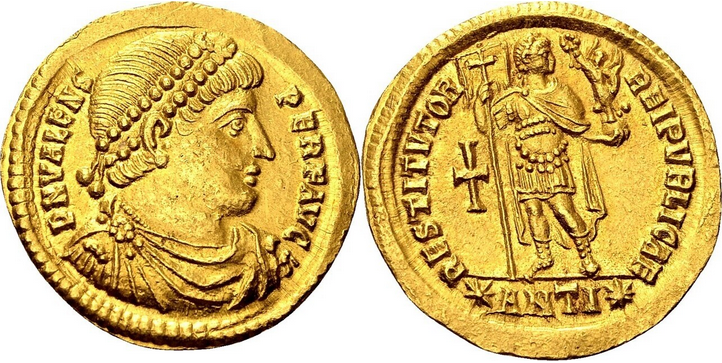Valens solidus 364