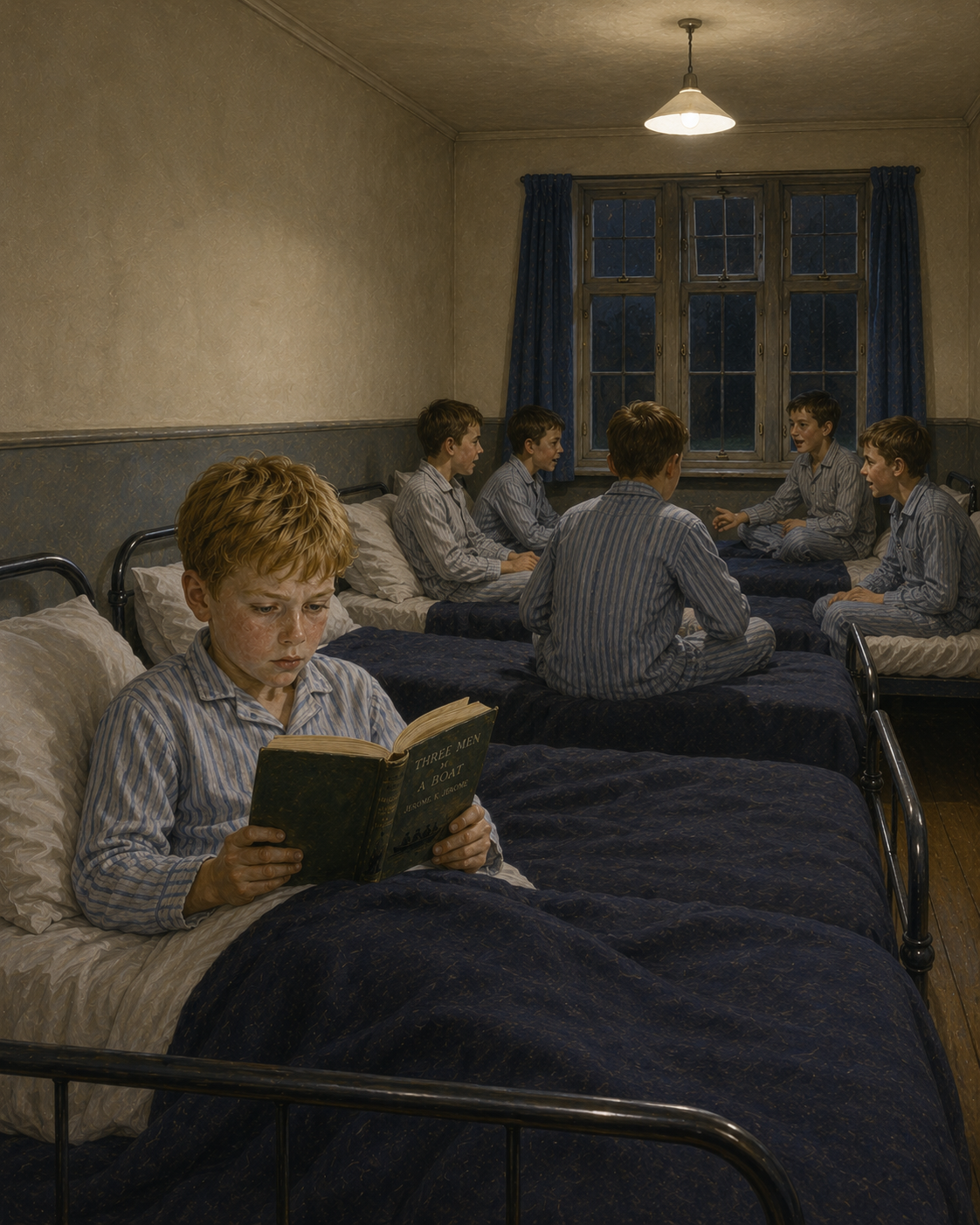 Tomkins. 2d Thomas in his dormitory