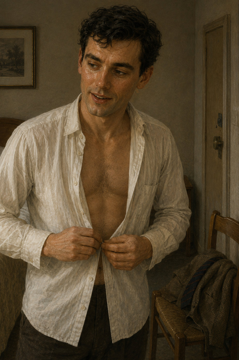 Tomkins. 7c Allan undressing