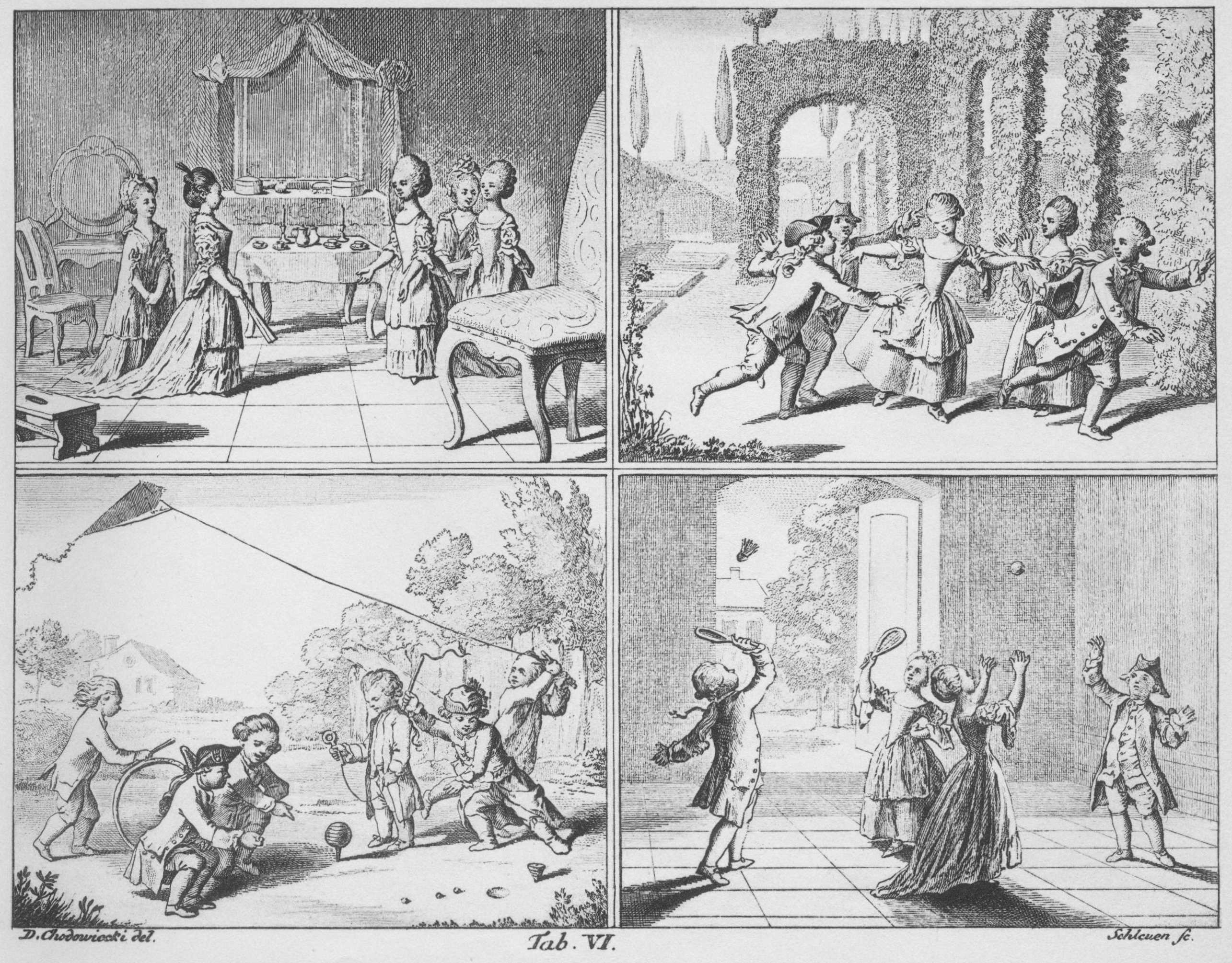 Chodowiecki Daniel. Children at Play 1774