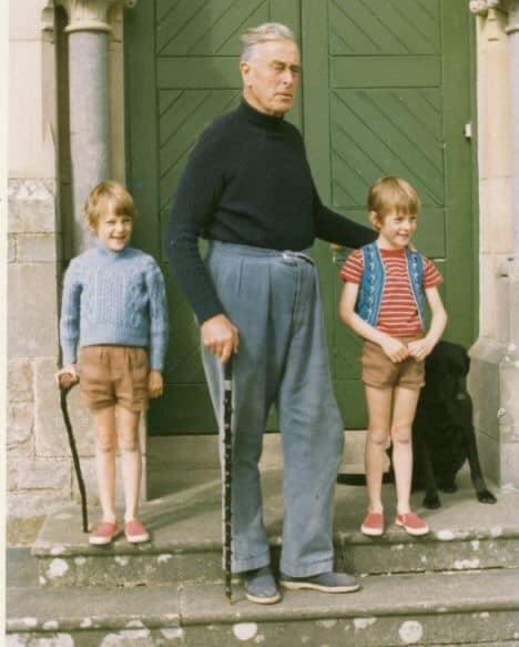 Mountbatten with twin Knatchbull grandsons