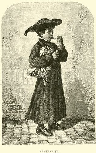 Seminarist. Illustration for Italy from the Alps to Mount Etna. 1877