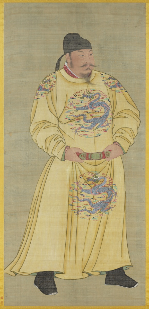 Taizong emp. 626 49 on a Ming dynasty hanging scroll after a contemporary painting by Yan Liben
