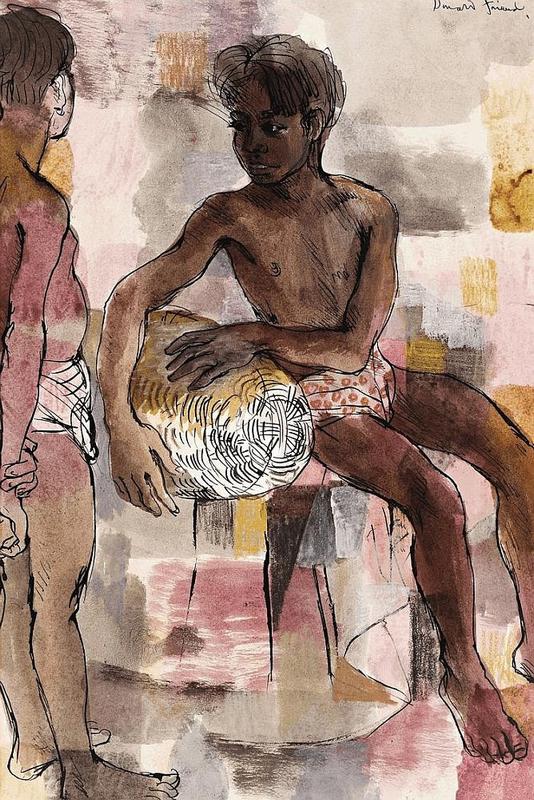 Ceylonese boys by Donald Friend 1960