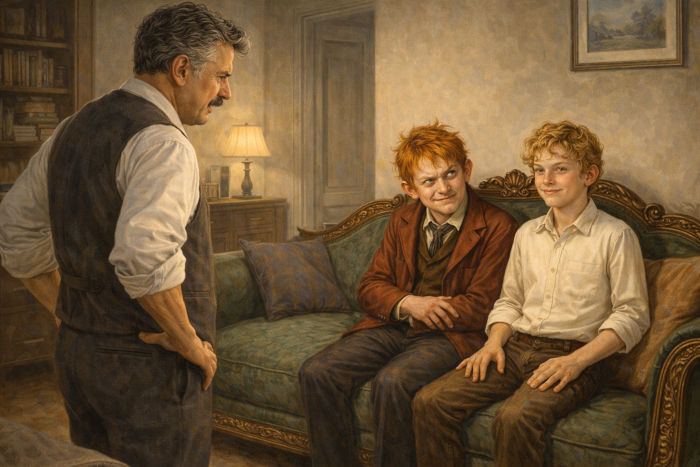 06 Both boys on Divan